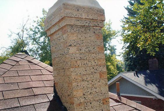 Grind Out All Mortar Joints, Tuck Point Chimney after_chimney_tuckpointing_work_is_done_11_jpg