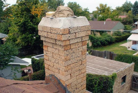 Grind Out All Mortar Joints, Tuck Point Chimney during_chimney_tuckpointing_11_jpg