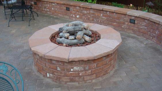 Add Flagstone Sills Around Firepit