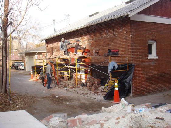 Rebuild Bowed Out Garage Wall during_3_30_jpg