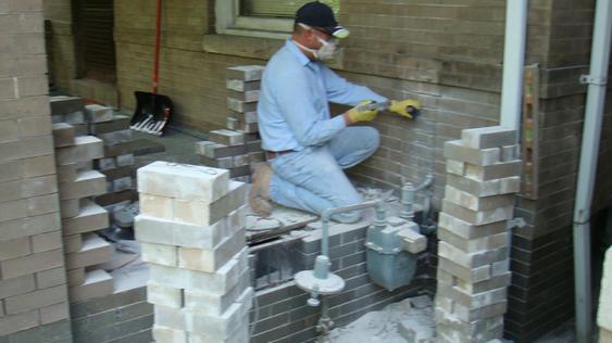 Rebuild Porch Wall And Tuck Point All Joints On Front Porch Wall during_dsc00081_jpg