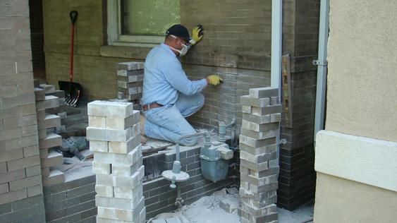 Rebuild Porch Wall And Tuck Point All Joints On Front Porch Wall during_dsc00082_jpg