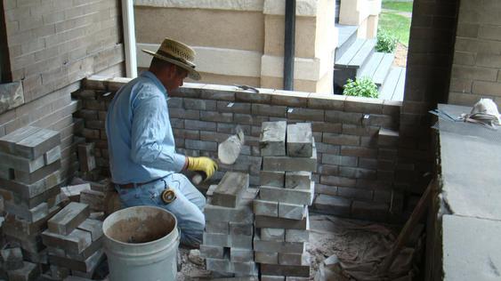 Rebuild Porch Wall And Tuck Point All Joints On Front Porch Wall during_dsc00087_jpg