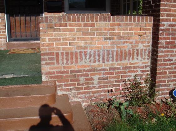 Rebuild Porch Walls (not columns) To Repair Subpar Tuck Pointing Mason Work. Required Brick Replacement For Ruined Bricks With New, Matching Brick
 before_2_26_jpg