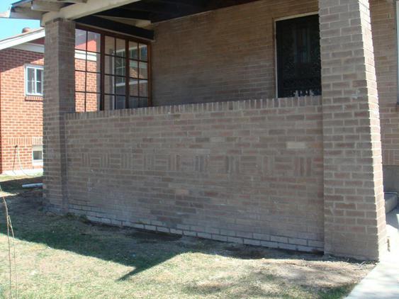 Rebuilding Bowed Out Front Porch Wall