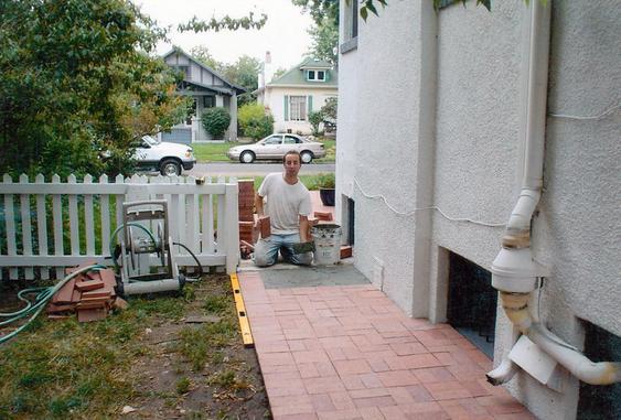 Re-lay Pavers Over Concrete Walkway during_brick_paver_laying_3_jpg